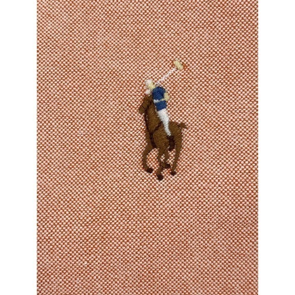 Vintage Ralph Lauren Preppy Oxford Pastel Orange. Shirt‎ Large - Picture 9 of 13